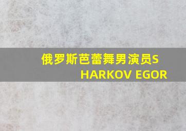 俄罗斯芭蕾舞男演员SHARKOV EGOR